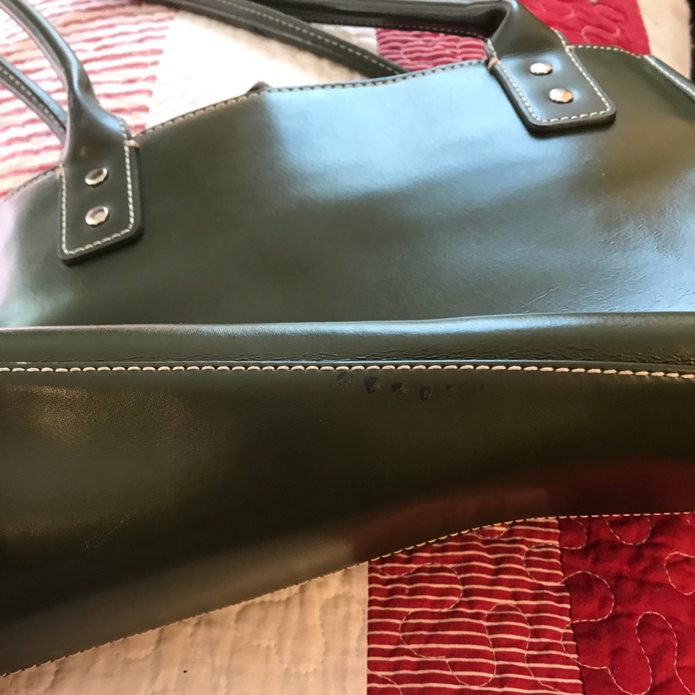 Wilson’s Leather Dark Green Satchel Bag - Picture 15 of 15